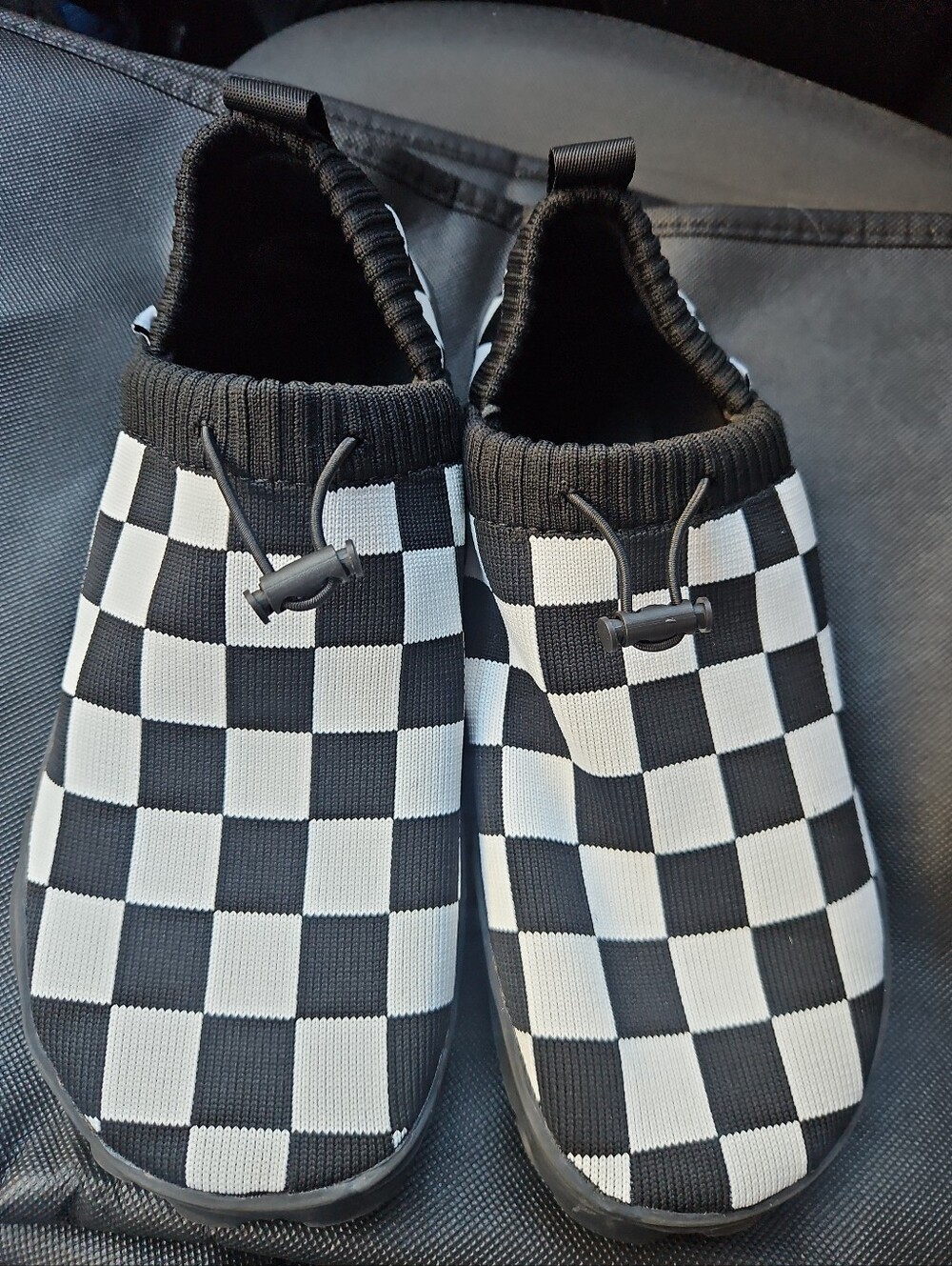 Nimbao Cloud Walk Barefoot Shoes Men Size 42 Checkerboard Black White Slip On